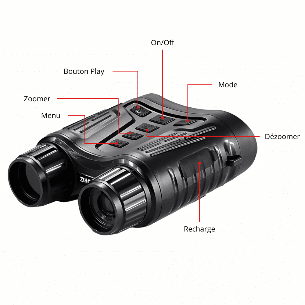 Jumelles vision nocturne 4K autonomie 8h