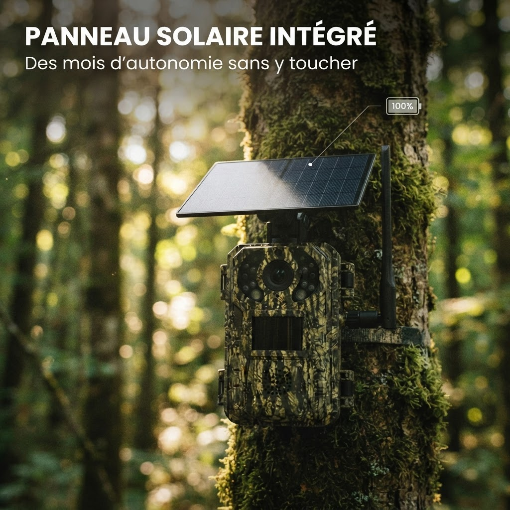 Caméra de chasse solaire