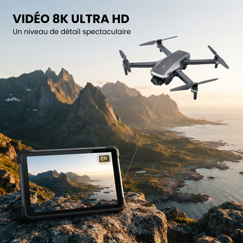 Drone vidéo 8K